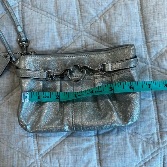 Silver coach wristlet - Picture 4 of 7